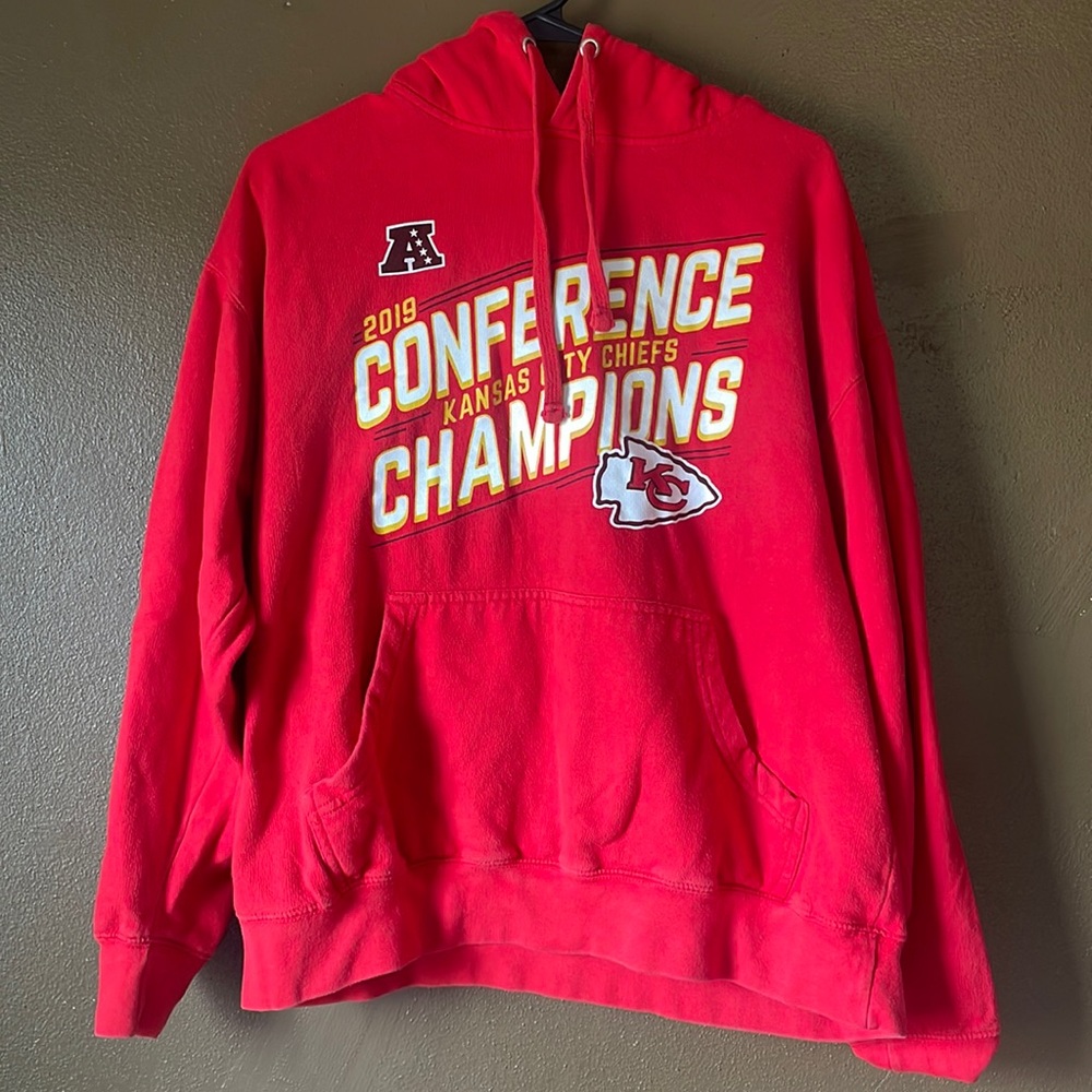 NFL KC Chiefs 2019 AFC Champions Hoodie / Size Large Unisex
